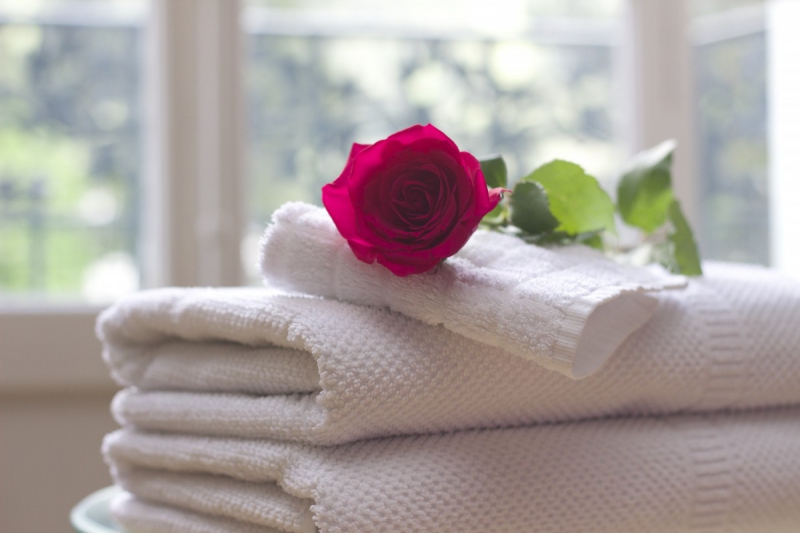 hotel-BAIROLS-min_towel_rose_clean_care_salon_spa_white_bath-731641